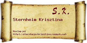 Sternheim Krisztina névjegykártya