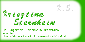krisztina sternheim business card